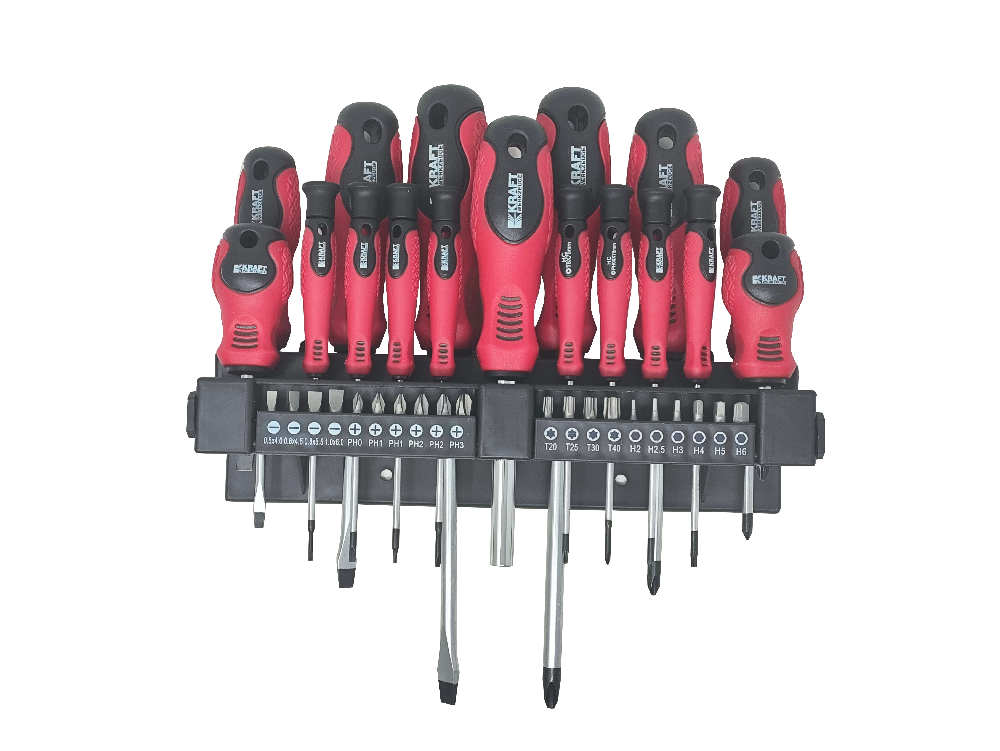 KRAFT WERKZEUGE Bit – und Schraubendreher – Set 37 – tlg.