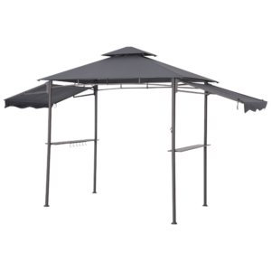 CHILLROI Grillpavillon mit zwei zusätzlichen Markisen, ca. 240 x 150 x 250 cm