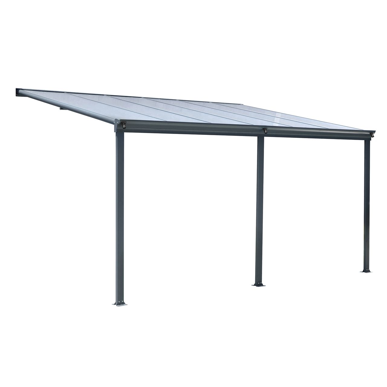Better Home Terrassendach/Veranda, aus Polycarbonat ca. 373 x 303 x 258 cm – Anthrazit