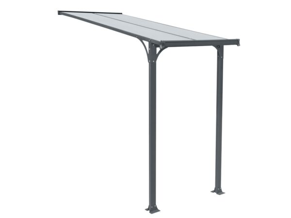Better Home Haustür – Vordach ROBINSON S, mit Polycarbonatplatten ca.150 x 148 x 258 cm – Anthrazit