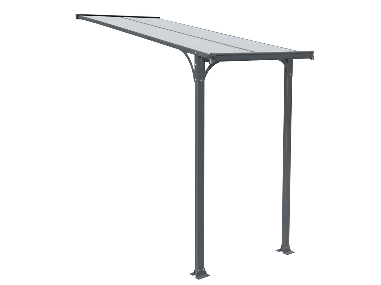 Better Home Haustür – Vordach ROBINSON S, mit Polycarbonatplatten ca.150 x 148 x 258 cm – Anthrazit