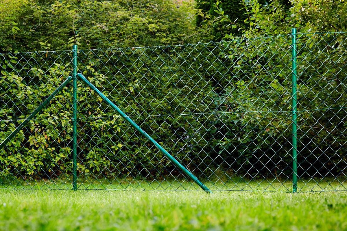 POWERTEC GARDEN Maschendrahtzaun Komplett – Set L15m x H150cm – Grün