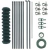 4059306117758-3 POWERTEC GARDEN Maschendrahtzaun Komplett – Set L15m x H150cm – Grün