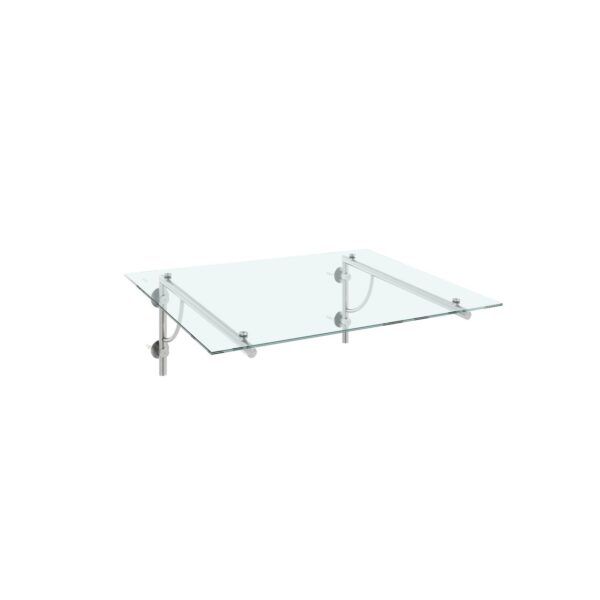 4059306117932-1 Better Home Edelstahlvordach Elene, Edelstahl und gehärtetem Glas ca. 140 x 90 cm