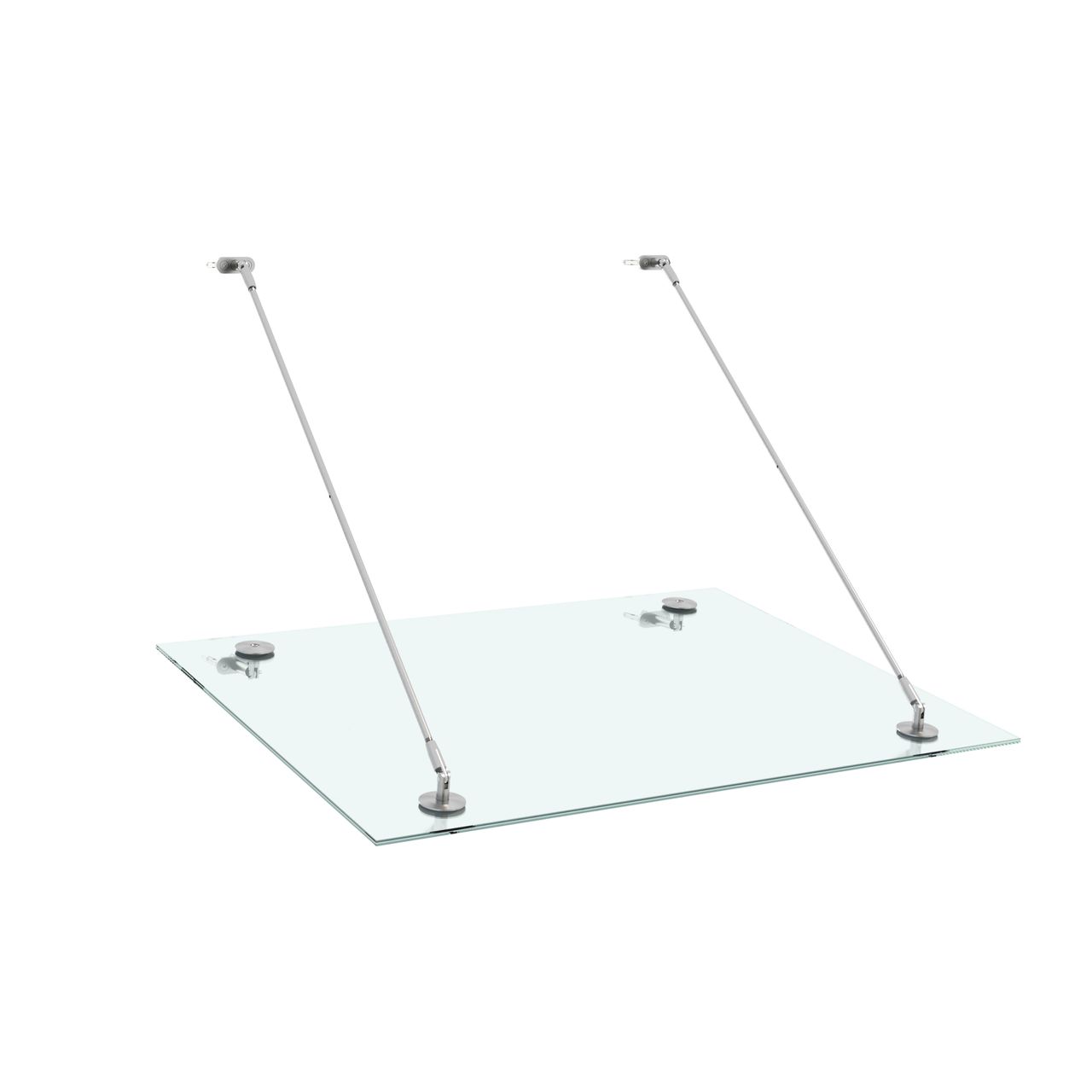 Better Home Edelstahl – Vordach Sombra, ca. 120 x 90 cm – Edelstahl/Klarglas