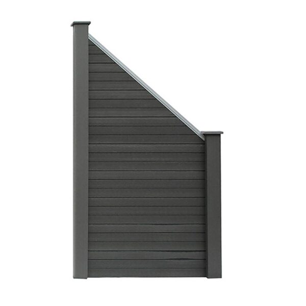 GreenYard WPC – Sichtschutzzaun CORTEZA V2 – 1x Schrägelement – Anthrazit