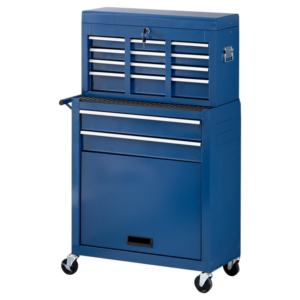 Tech-Craft 2 in 1 Werkstattwagen – blau, 7 Schubladen