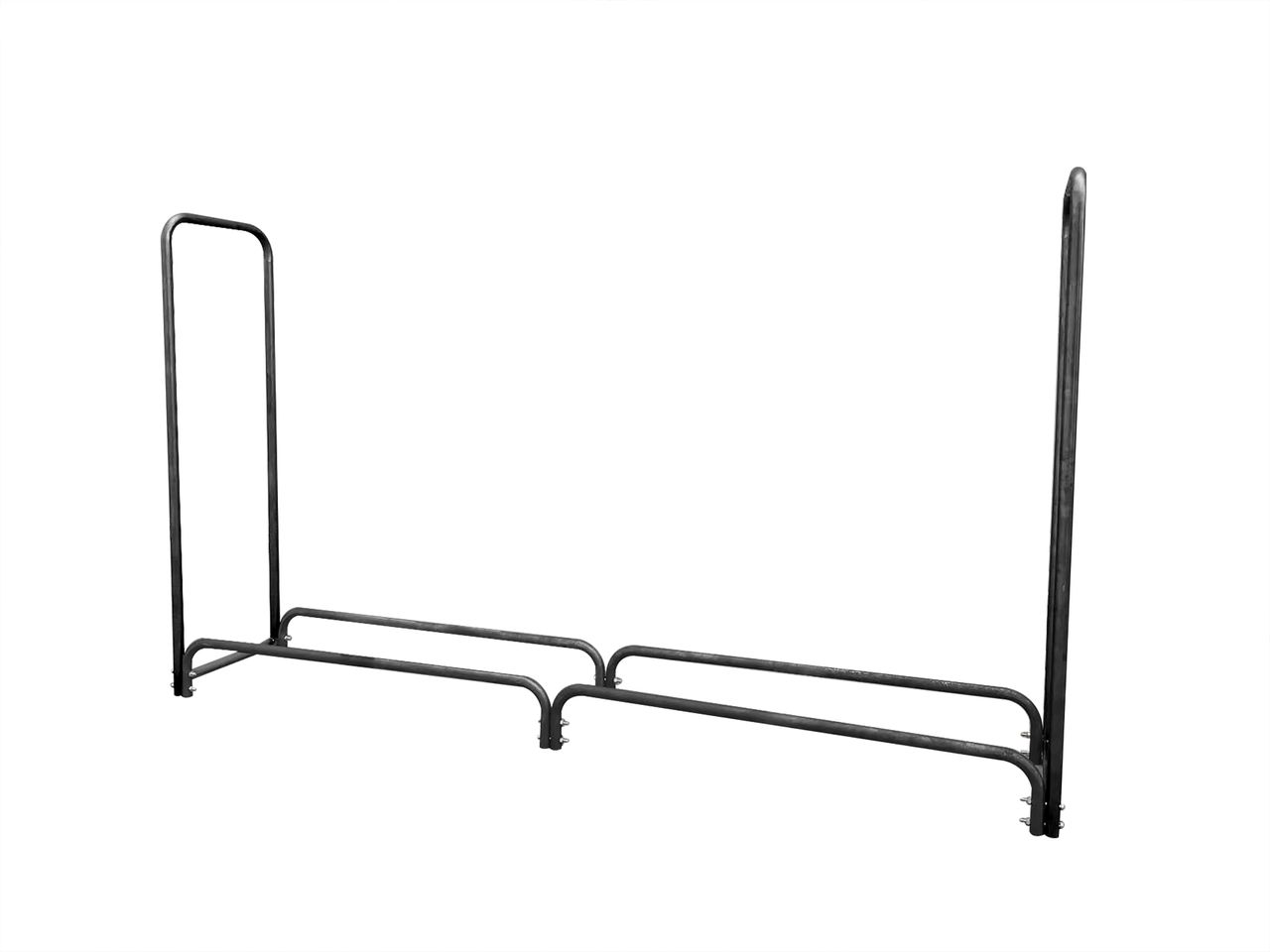 Tech-Craft Kaminholzregal aus Stahl, ca. 200 x 36 x 116 cm – Schwarz