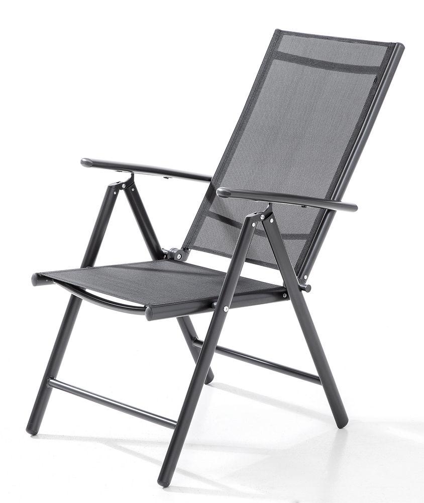 CHILLROI 2er Set Aluminium Klappsessel – Anthrazit