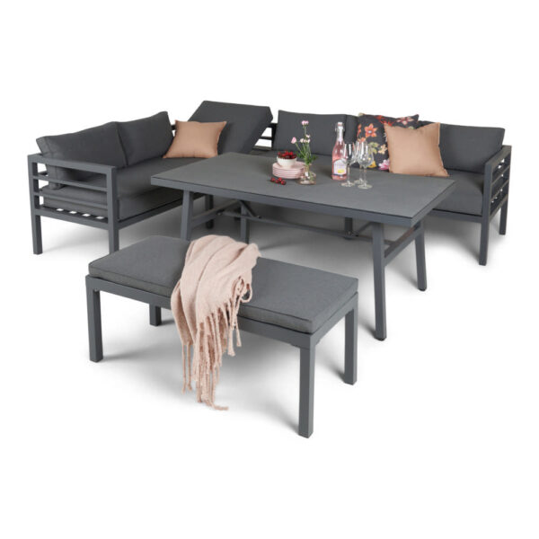 4059306118700-1 CHILLROI 14tlg. Aluminium-Lounge SEBASTIAN Ecksofa Set – Anthrazit