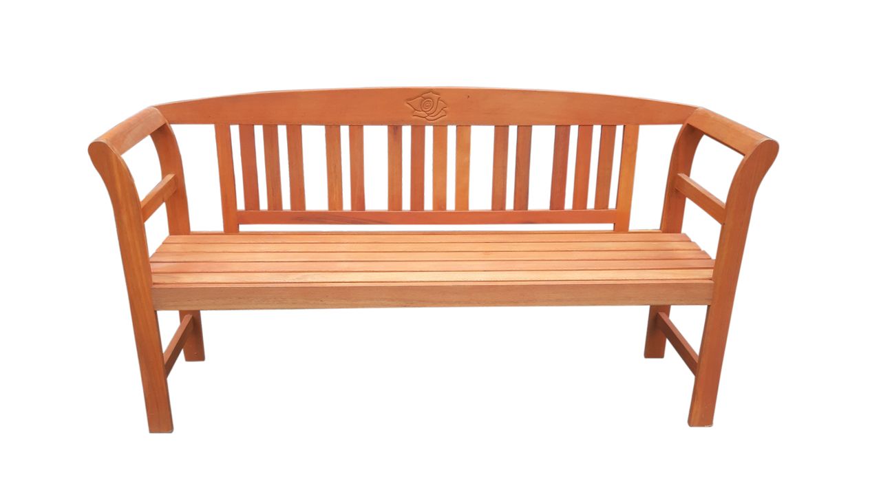 Prestige Home Living Outdoor 3 – Sitzer Gartenbank aus Akazienholz, ca. 157 x 48, 5 x 82 cm – Rose