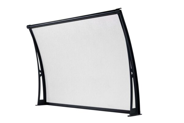 POWERTEC GARDEN Vordach aus Aluminium Polycarbonat, ca. 120 x 100 cm