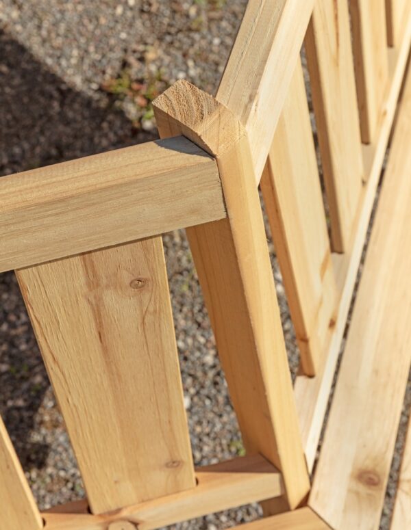 Hardin 1fachgut Baumbank 6 – Eckig & 360° aus Tannenholz, ca. 205 x 178 x 90 cm