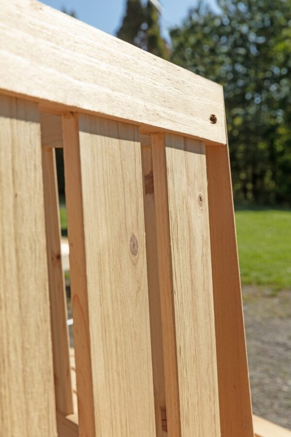 Hardin 1fachgut Baumbank 6 – Eckig & 360° aus Tannenholz, ca. 205 x 178 x 90 cm