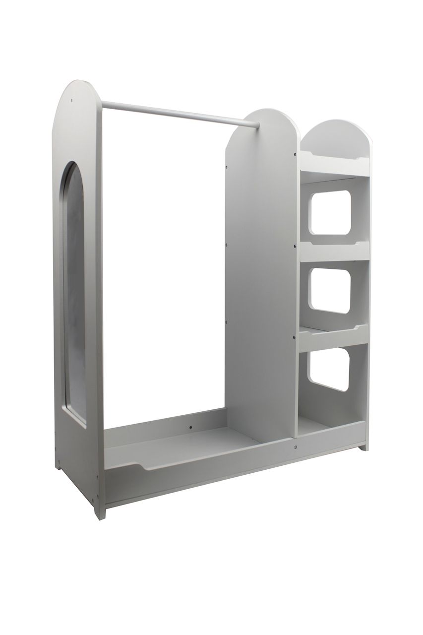 Hardin 1fachgut Kindergarderobe aus Holz mit Spiegel, ca. 93 x 39 x 112, 5 cm – Weiß