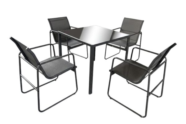 Hardin 1fachgut 5tlg. Garten – Set HANNA – Schwarz