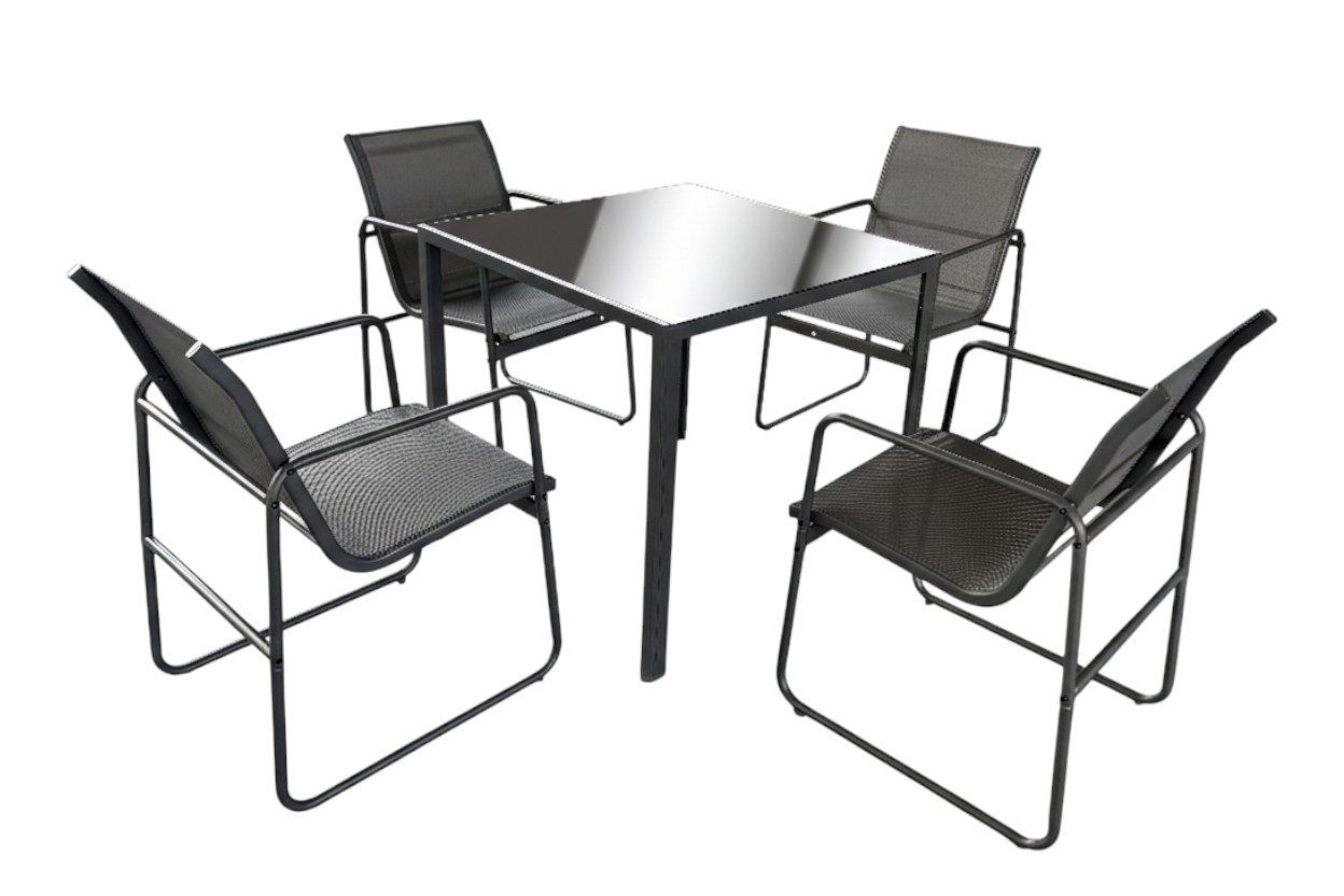 Hardin 1fachgut 5tlg. Garten – Set HANNA – Schwarz