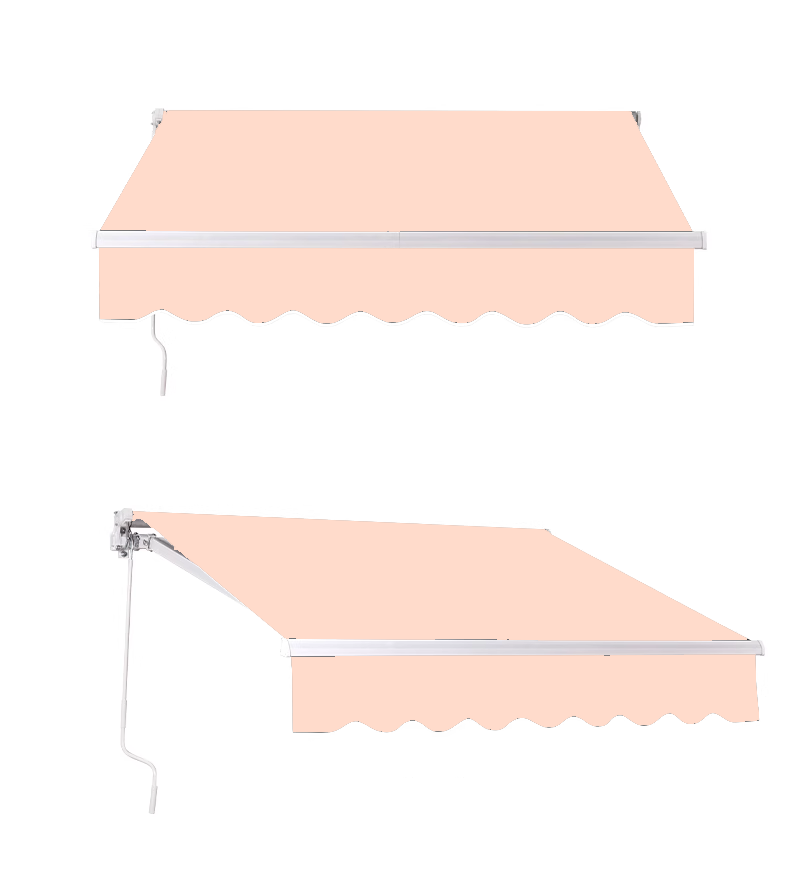 GreenYard Gelenkarmmarkise mit Sonnenschutz aus Aluminium – Beige