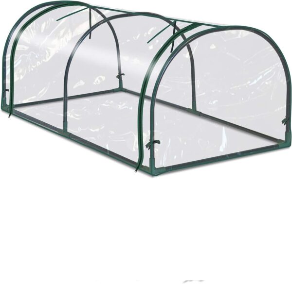 POWERTEC GARDEN Tunnelgewächshaus aus PVC und Stahl ca. 200 x 100 x 80 cm