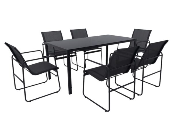 4059306123797-1 Hardin 1fachgut Dining – Set SANTINO 7tlg. Sitzgruppe – Schwarz