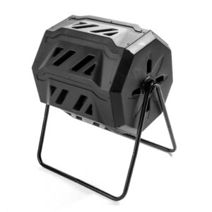 GreenYard Trommel – Komposter "Alaska", 160l Volumen – Schwarz
