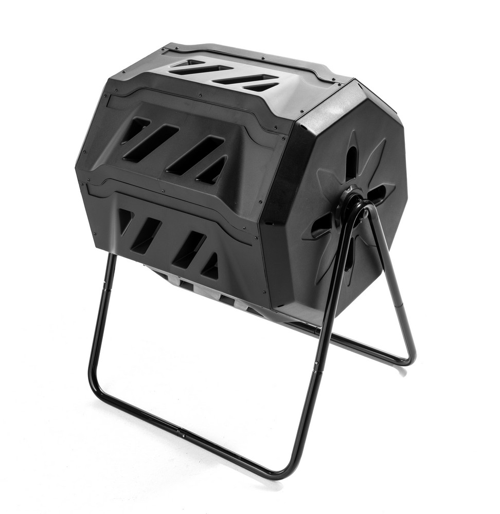 GreenYard Trommel – Komposter “Alaska”, 160l Volumen – Schwarz