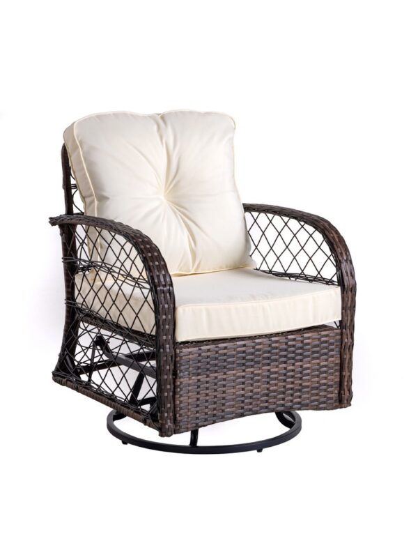 4059306125746-1 CHILLROI Gartensessel mit Dreh – und Schaukelfunktion, ca. 70 x 73 x 89 cm