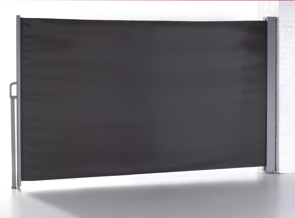 GreenYard Seitenmarkise Balkonmarkise mit Sichtschutz aus Aluminium, ca. 3 x 1, 6 m – Anthrazit
