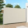 GreenYard Seitenmarkise Balkonmarkise mit Sichtschutz aus Aluminium, ca. 4, 5 x 1, 6 m – Beige