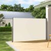 GreenYard Seitenmarkise Balkonmarkise mit Sichtschutz aus Aluminium, ca. 4, 5 x 1, 6 m – Beige