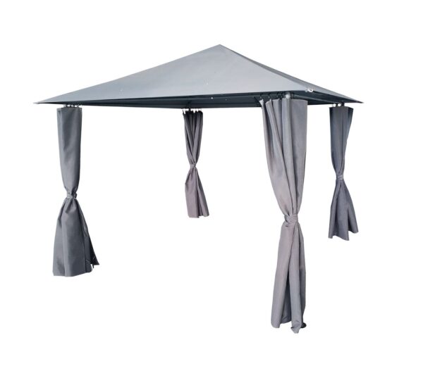 4059306127337-1 Hardin 1fachgut Pavillon mit Netzseiten ca. 300 x 300 x 260 cm – Grau