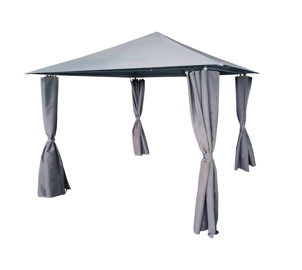 Hardin 1fachgut Pavillon mit Netzseiten ca. 300 x 300 x 260 cm – Grau