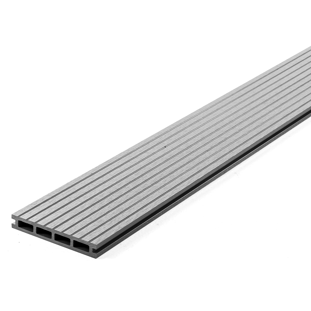 Prestige Home Living Outdoor WPC Terrassendielen grob geriffelt, ca. 6m² (2, 20 m) – Hellgrau