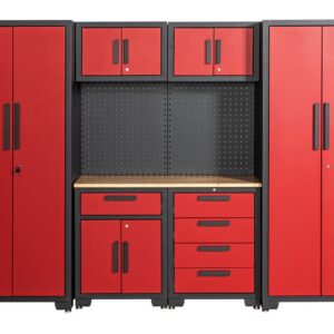 HC Tools Garagenschrank 7 tlg. 270x 47 x 193cm, rot