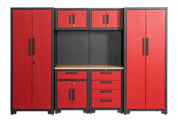 4059306127528-1 HC Tools Garagenschrank 7 tlg. 270x 47 x 193cm, rot