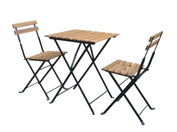 Prestige Home Living Outdoor 3 – tlg. IVY Bistro Set aus Akazienholz – Braun