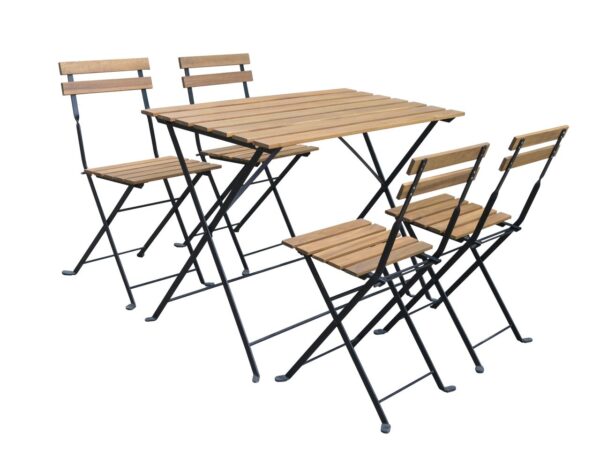 Prestige Home Living Outdoor 5tlg. IVY Bistro Set aus Akazienholz – Braun