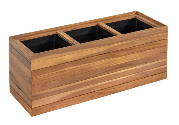 Prestige Home Living Outdoor Pflanzkübel aus Akazienholz, ca. 84 x 30 x 35 cm – Braun