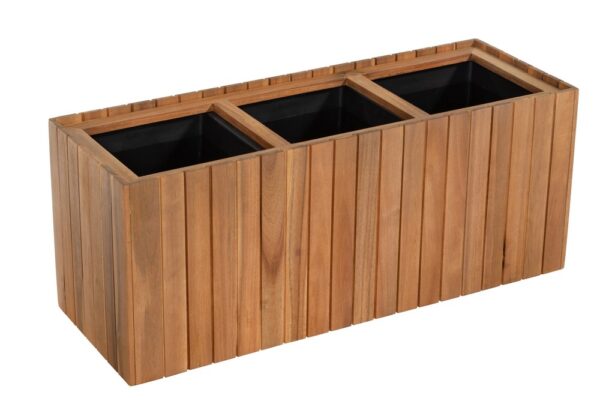 Prestige Home Living Outdoor Pflanzkübel aus Akazienholz, ca. 84 x 30 x 35 cm