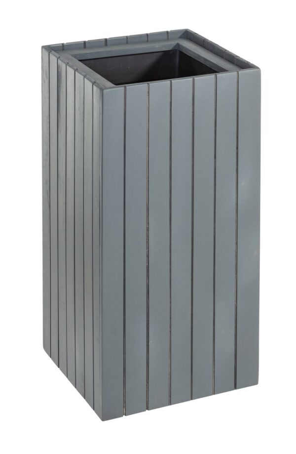 Prestige Home Living Outdoor Quadratischer Pflanzkübel aus Akazienholz, ca. 30 x 30 x 64 cm – Anthrazit