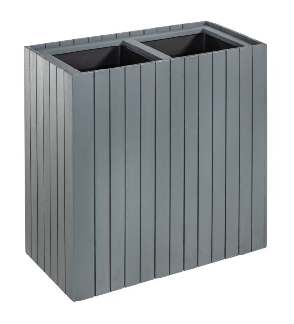 Prestige Home Living Outdoor Pflanzkübel aus Akazienholz, ca. 57 x 30 x 64 cm – Anthrazit