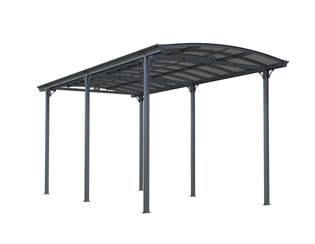 GreenYard Wohnmobil Carport aus Aluminium, ca. 760 x 360 x 360 cm – Anthrazit