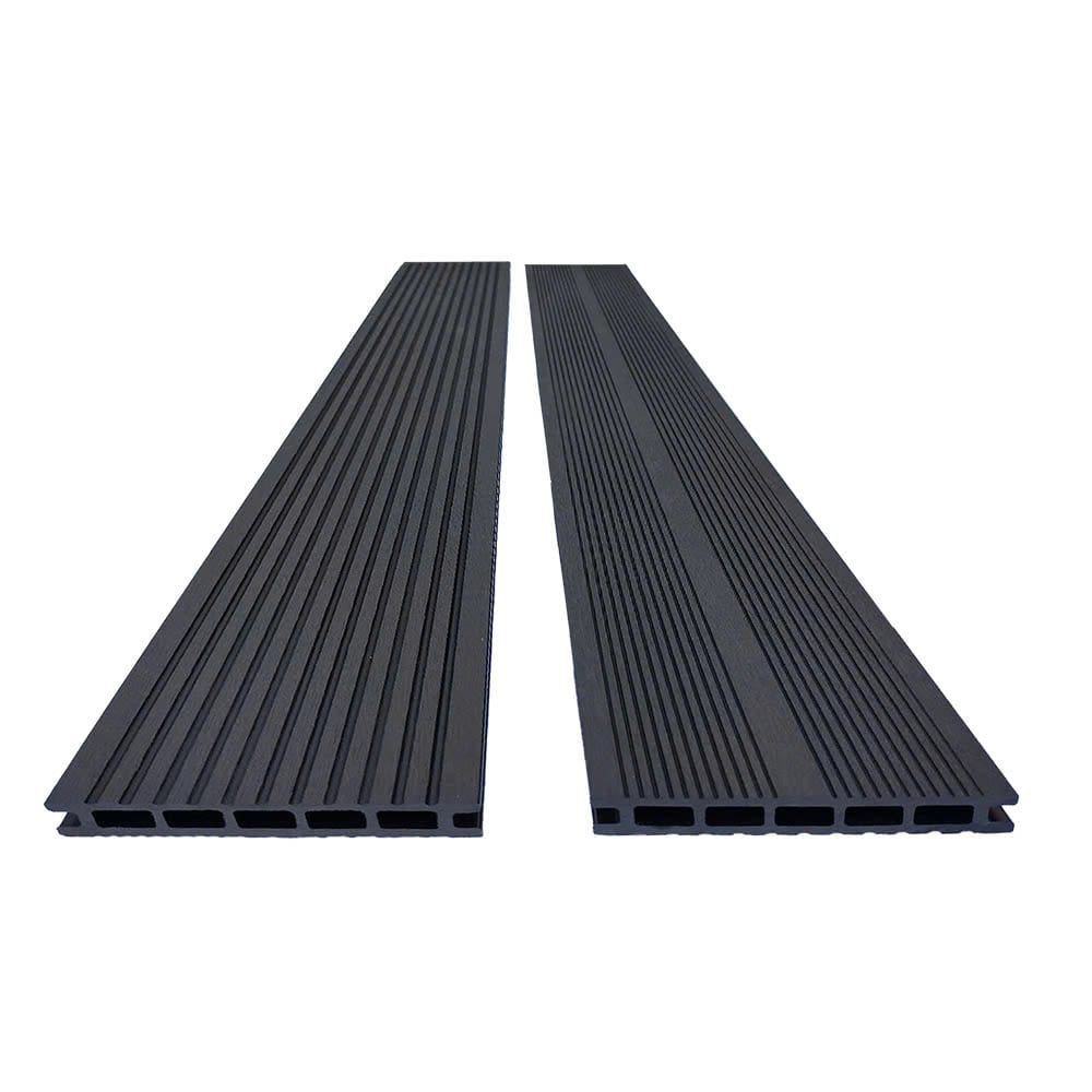 Hardin 1fachgut 2m² WPC Terrassendiele mit Zubehör – Anthrazit