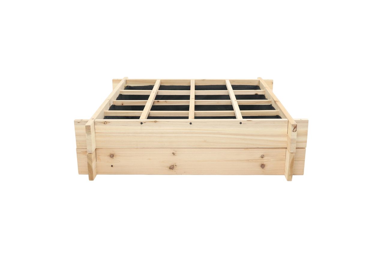 Hardin 1fachgut Pflanzkasten aus Fichtenholz, ca. 80 x 80 x 20 cm