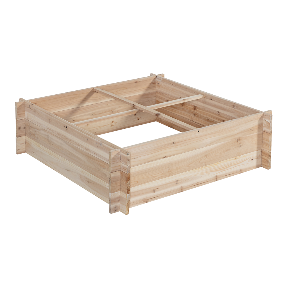 Hardin 1fachgut Pflanzkasten aus Fichtenholz, ca. 100 x 100 x 30 cm