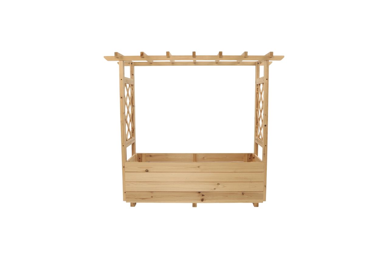 Hardin 1fachgut Pflanzkasten aus Kiefernholz, ca. 98 x 34 x 104 cm – Natur