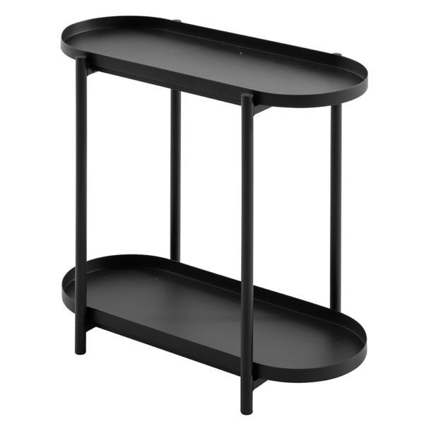 4059306131181-1 Hardin 1fachgut Oval Pflanzenständer Charcoal aus Eisen, ca. 57 x 27, 3 x 56, 5 cm – Schwarz