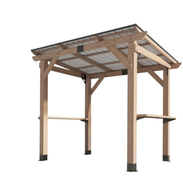 Hardin 1fachgut Grill – Pavillon, aus Zedernholz und Stahl, ca. 263 x 187 x 225 cm in naturholz