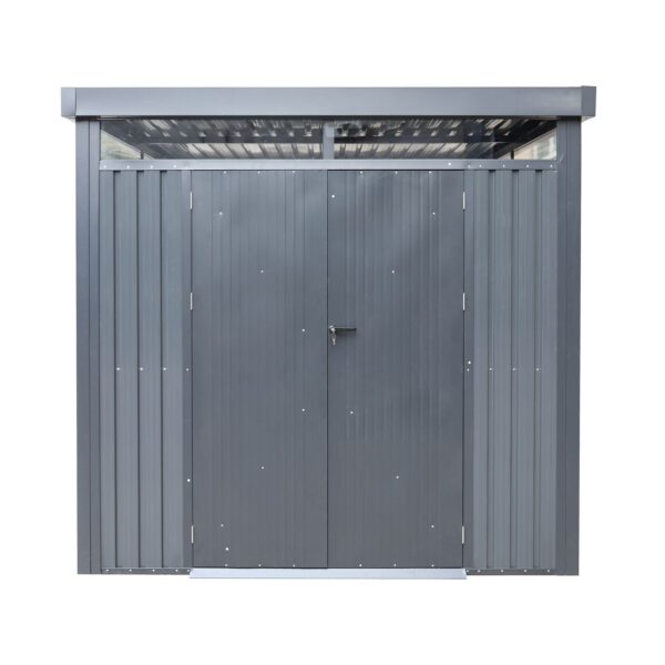 GreenYard Metall – Gerätehaus "Rioja" mit Doppeltür, ca. 230 x 230 x 222 cm – Anthrazit