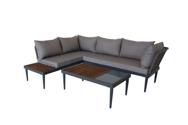 Prestige Home Living Outdoor 11tlg. Ecklounge mit Tisch aus Akazienholz